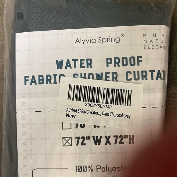 New with tags waterproof fabric shower curtain-liner - Picture 3 of 4